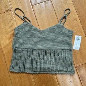 NWT Abercrombie & Fitch crochet cropped cami top